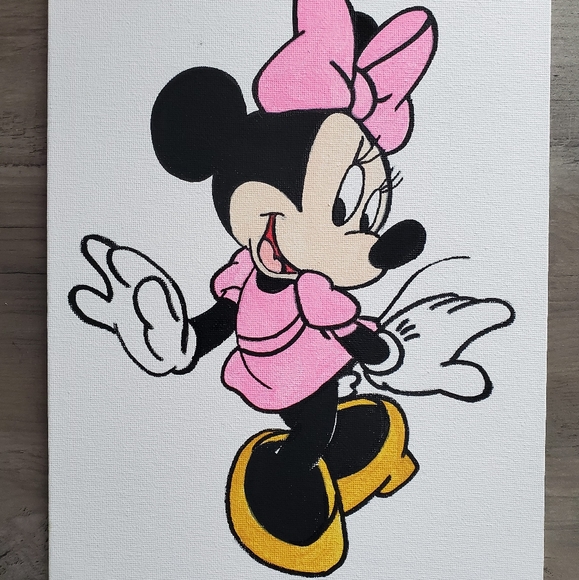 Hand painted Minnie Mouse painting - Picture 1 of 1
